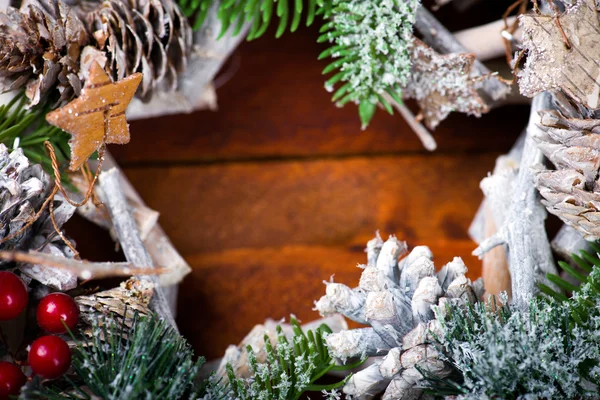 Fondo navideño con composición estrella —  Fotos de Stock