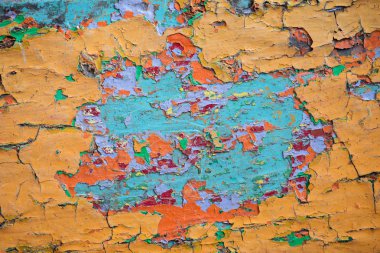 eski ahşap yüzey birkaç kat boya ile kaplı