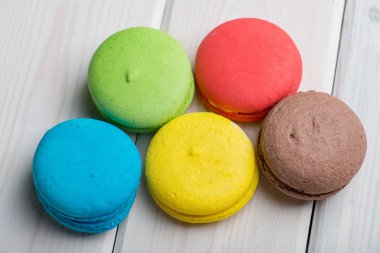 Renkli tatlı Macaroons
