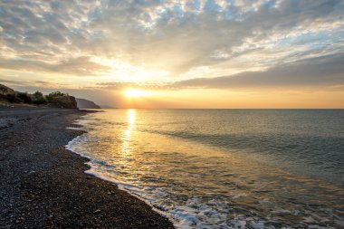 renkli şafak denize. doğa kompozisyon.