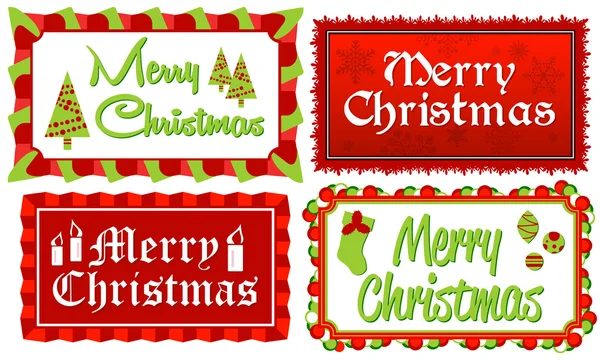 Feliz Natal Banners —  Vetores de Stock