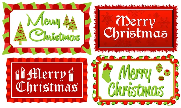 Merry Christmas banners — Stock Vector