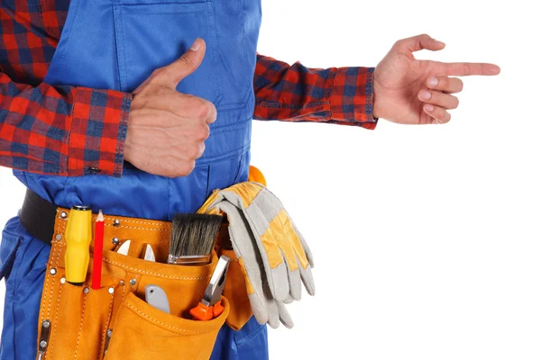 Manual worker man isolated on white background — Stock Photo, Image