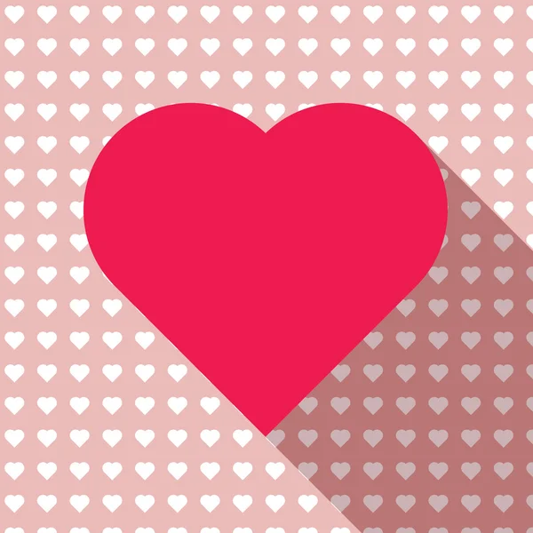 Kırmızı kalp vektör sevgililer günü — Stok Vektör