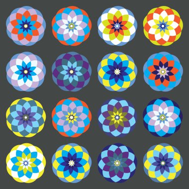 2 renkli şekiller ayarla