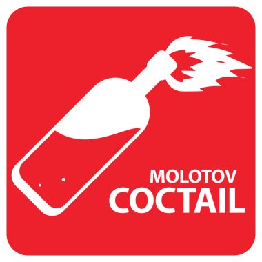 Molotov Cocktail Symbol clipart