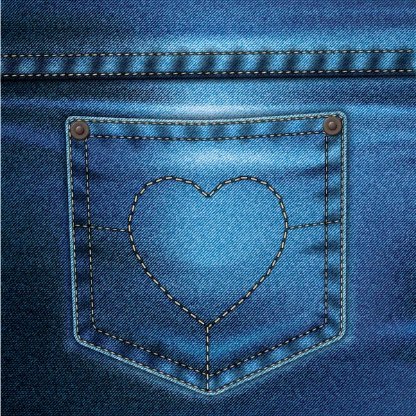 Jeans vetor fundo conjunto amor — Vetor de Stock