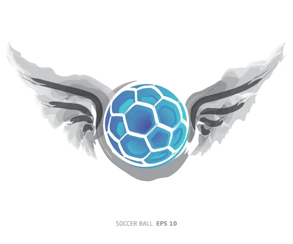 Soccer Ball Wing — Stock Vector