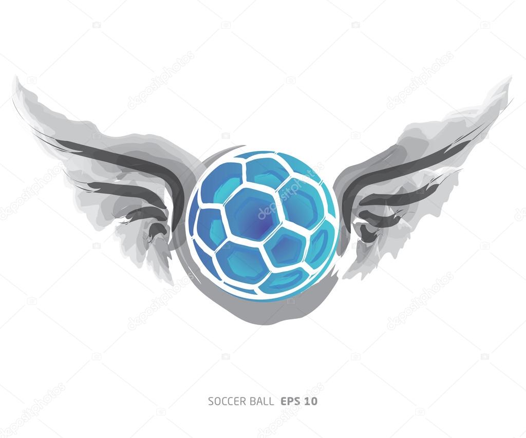 Soccer Ball Wing Stock Vector Image by ©silici #71396903