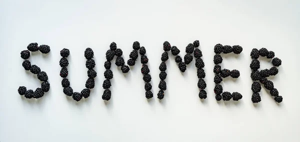 夏天的题词黑莓 — 图库照片