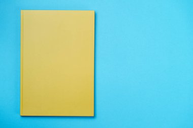 Mavi arka planda yeşil deri defter