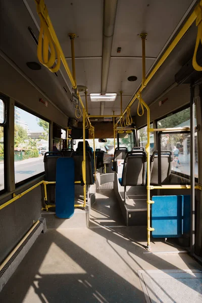 Empty trolleybus lounge. — Stock Photo, Image