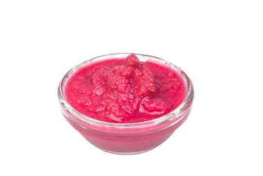 Makro Delicious pancar Horseradish beyaz izole kase üzerinde