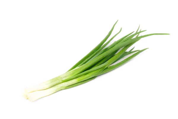 Fresh green onions isolated on white — Stock Photo, Image