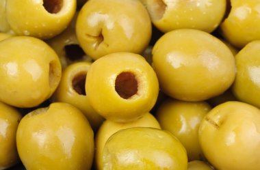 arka plan: Yeşil Zeytin çekirdeksiz.