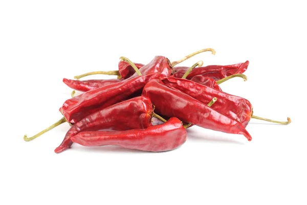 Isolamento peperoncino rosso caldo su bianco — Foto Stock