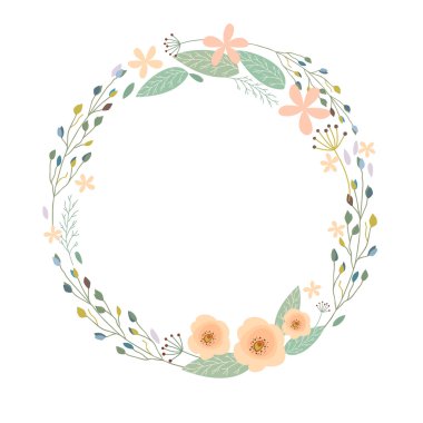 Çiçek vintage çelenk