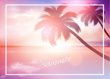 Beach günbatımı-yaz arka plan