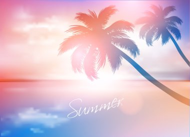 Beach günbatımı-yaz arka plan
