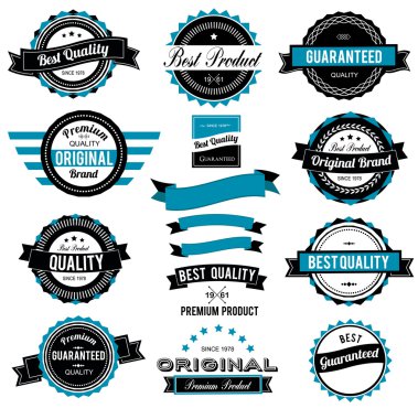 Tasarım koleksiyonu etiketleri retro vintage tarzı