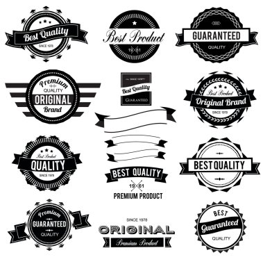 Tasarım koleksiyonu etiketleri retro vintage tarzı