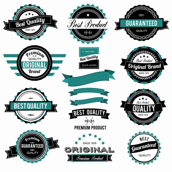 Collection Labels retro vintage styled design — Stock Vector