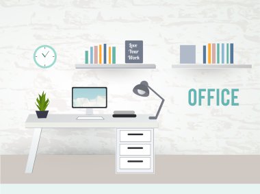 Ofis işyeri-düz stil 