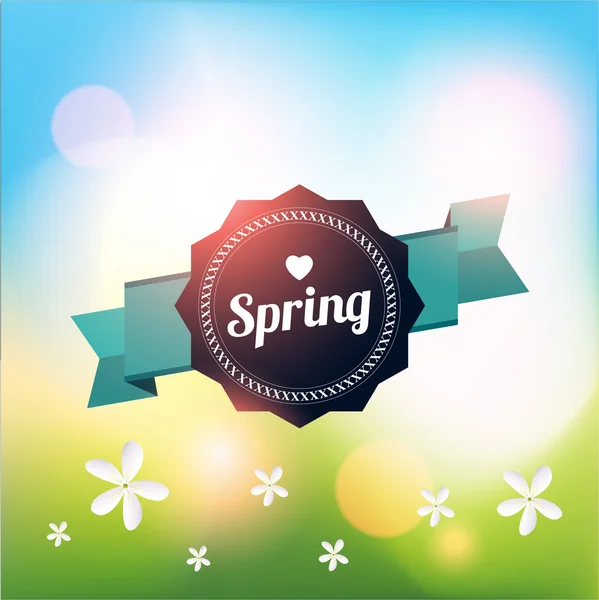 Floral Spring Background — Stock Vector