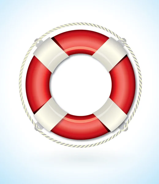 Červené a bílé záchranný kruh — Stockový vektor