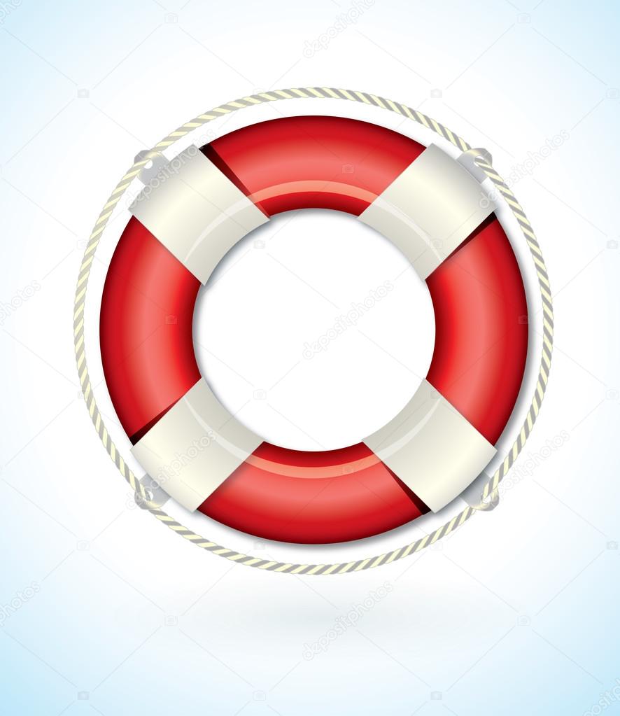 Red and white Lifebuoy