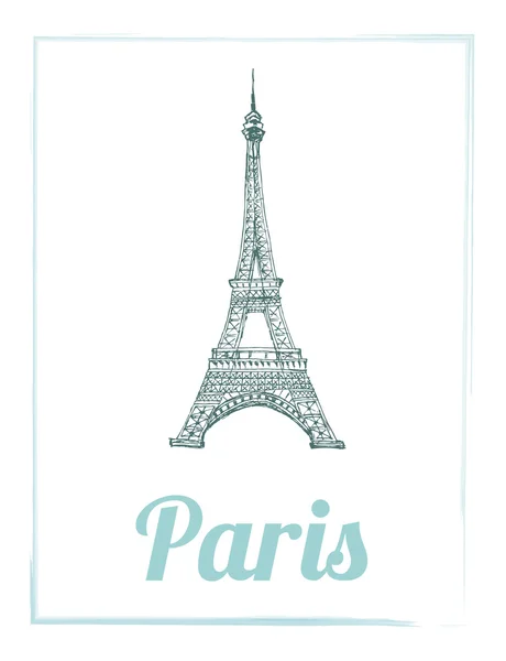 Panneau tour Eiffel — Image vectorielle