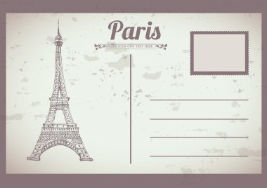 Vintage Paris Kartpostalı