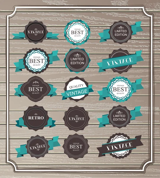 Collection of Vintage labels — Stock Vector