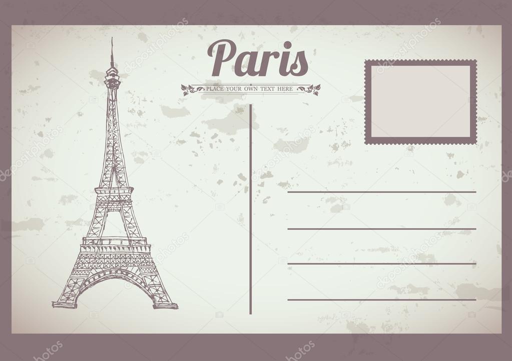 Vintage Paris postcard