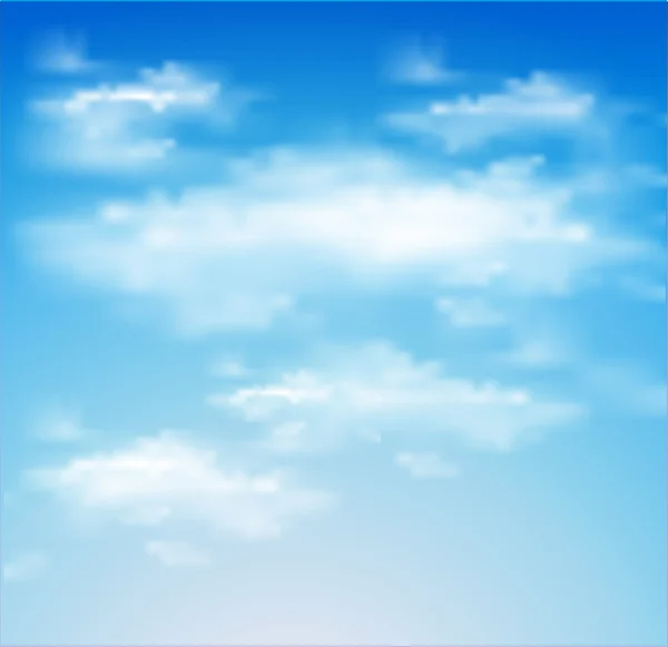 Cielo azul con nubes — Vector de stock