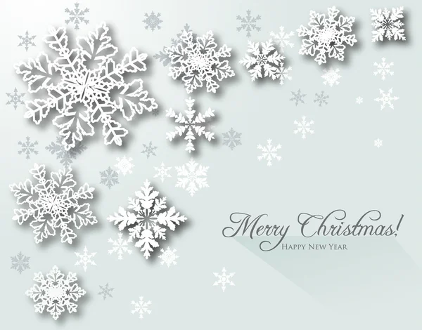 Weihnachtskarte mit Schneeflocken — Stockvektor