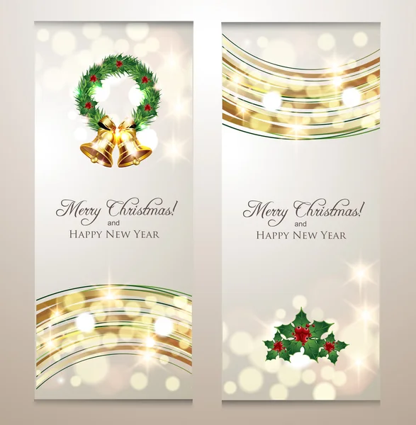 Elegant Christmas banners — Stock Vector