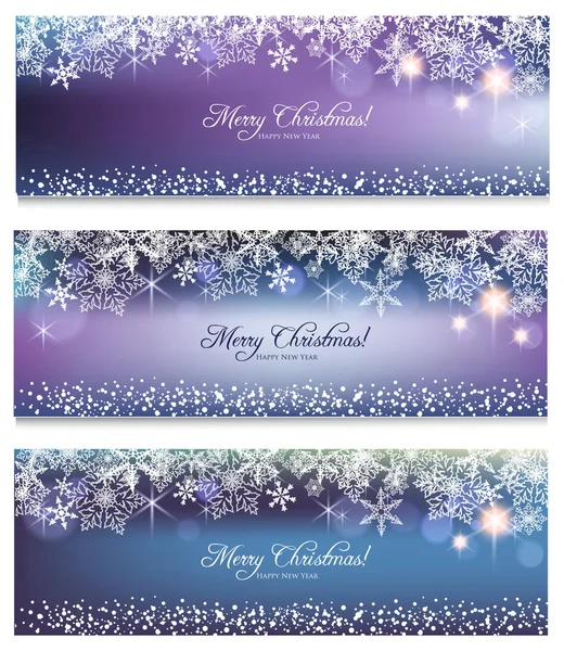 Élégantes bannières de Noël — Image vectorielle