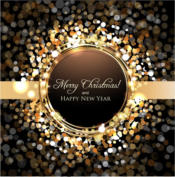 Karácsonyi és szilveszteri üdvözlőlap — Stock Vector
