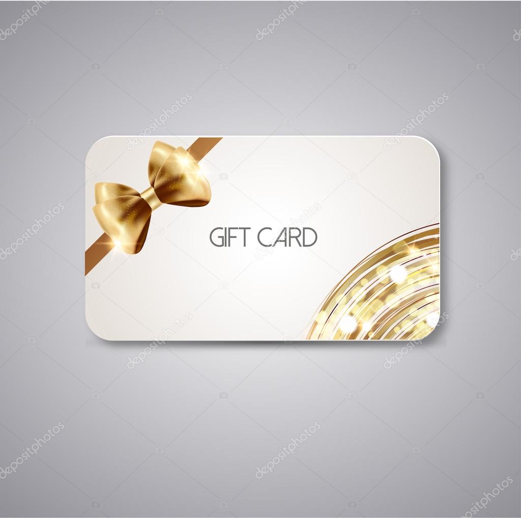 Gift card  with bow ribbon