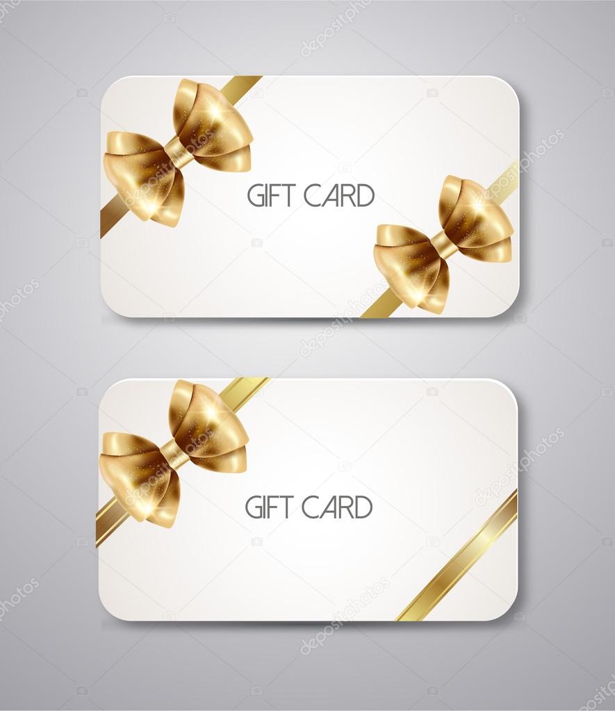 Gift card  with bow ribbon