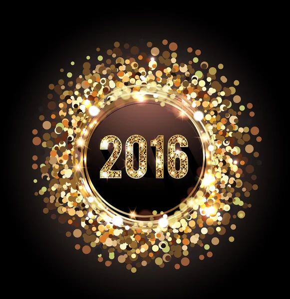 Ευχετήρια κάρτα νέου έτους 2016 — Διανυσματικό Αρχείο