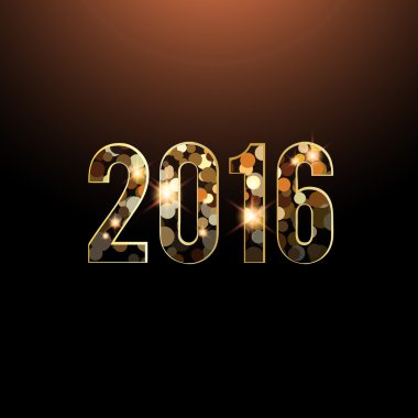 Yeni yıl 2016 ışıltılı harfler