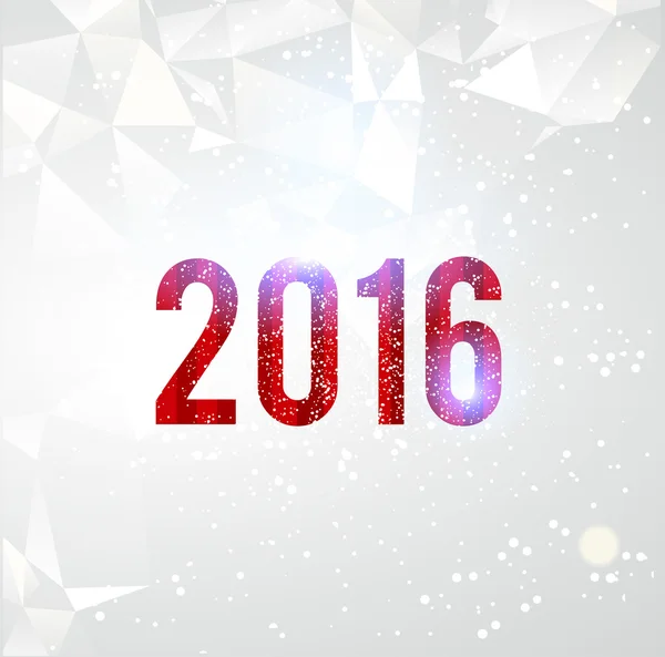 Új év 2016-ban üdvözlés kártya — Stock Vector
