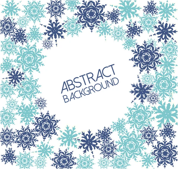 Snowflakes-Winter Background — Stock Vector