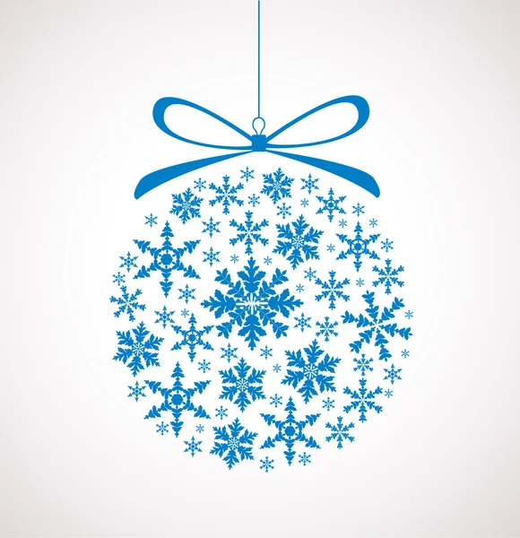 Christmas ball made of snowflakes — Stock Vector