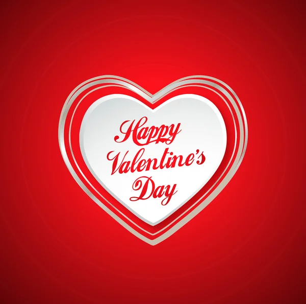 Tarjeta de felicitación corazón de San Valentín — Vector de stock