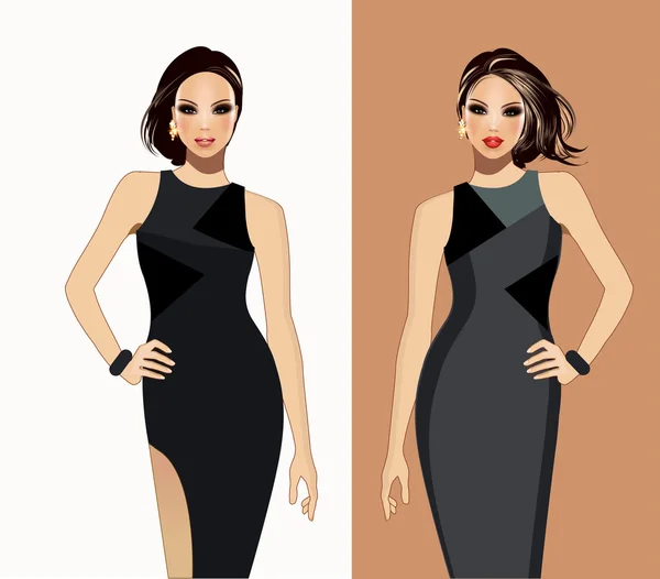 Fashion modellen-mode illustratie — Stockvector