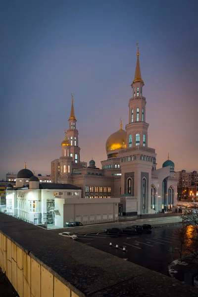 Vista sobre a Catedral de Moscou Mesquita no pôr do sol — Fotografia de Stock