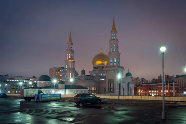 Visa på Moskva katedralen moskén på solnedgången — Stockfoto